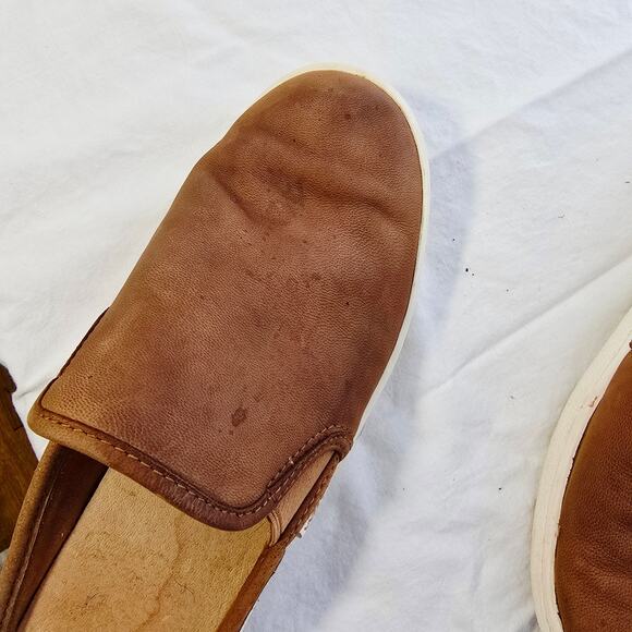 UGG Gene Nubuck Slip on Brown Sneakers Slide Leather Size 7.5 - Picture 7 of 9